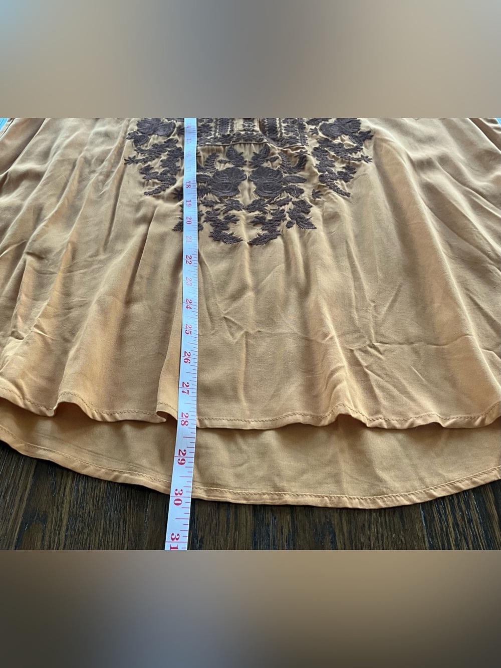 Angel Heart Boutique Mustard Embroidered Floral Top - Picture 9 of 10